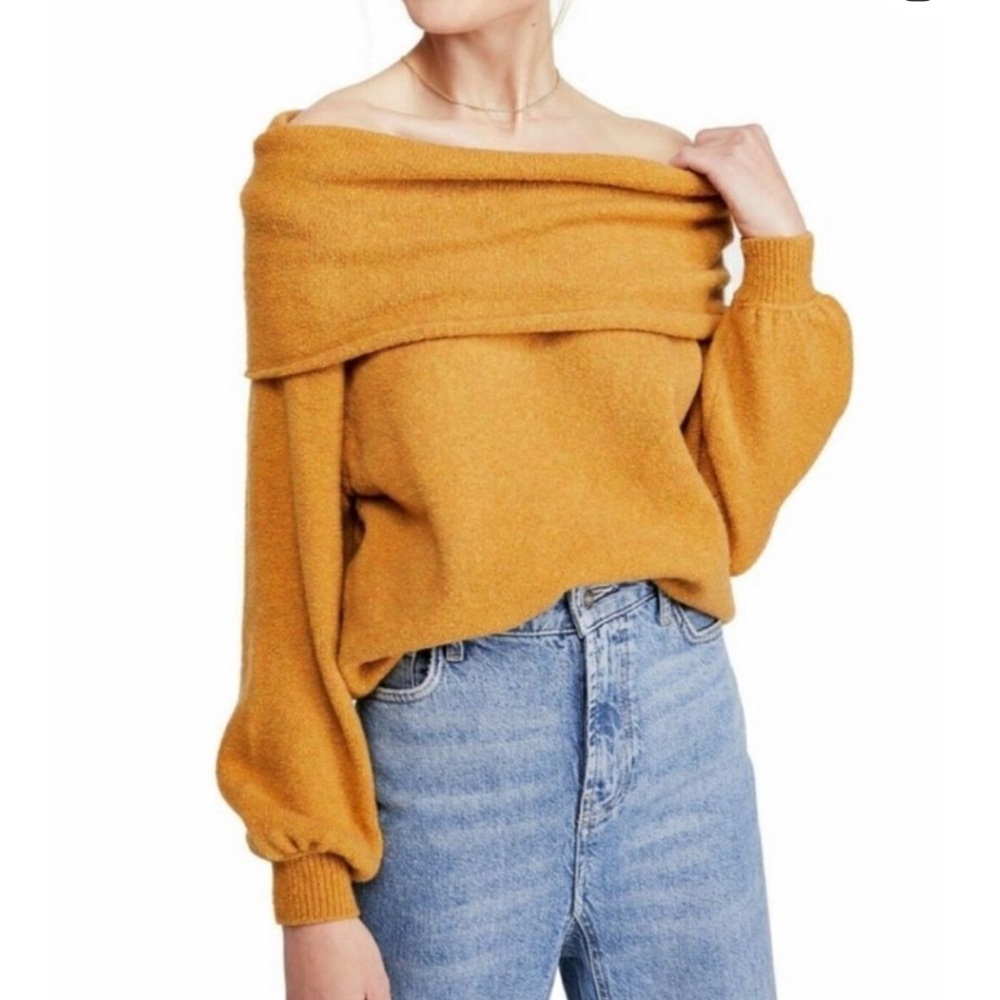 Free People Echo Beach Orchid Oversized Cowl Neck Slouchy Wool Blend Sweater